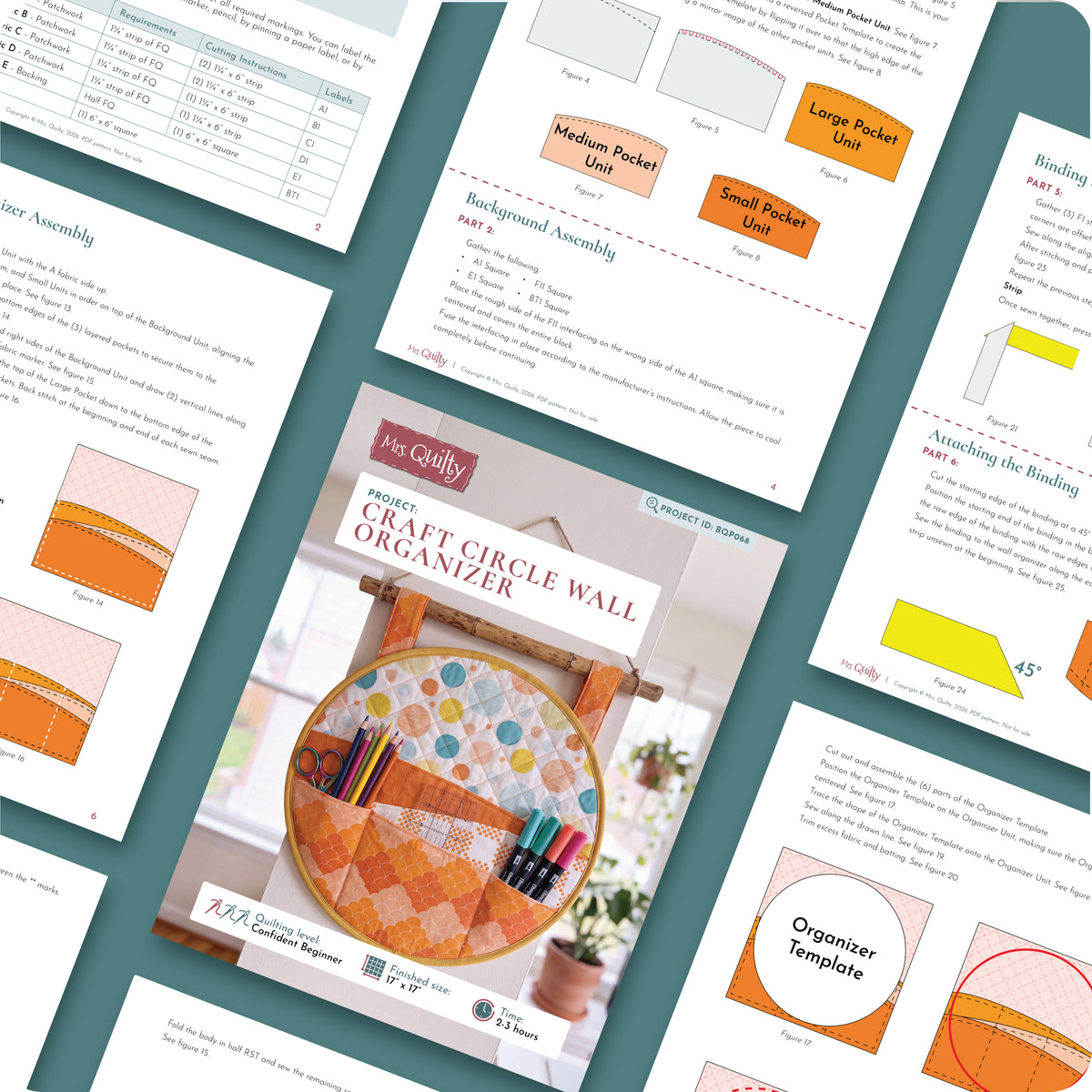 Craft Circle Wall Organizer Digital PDF Pattern
