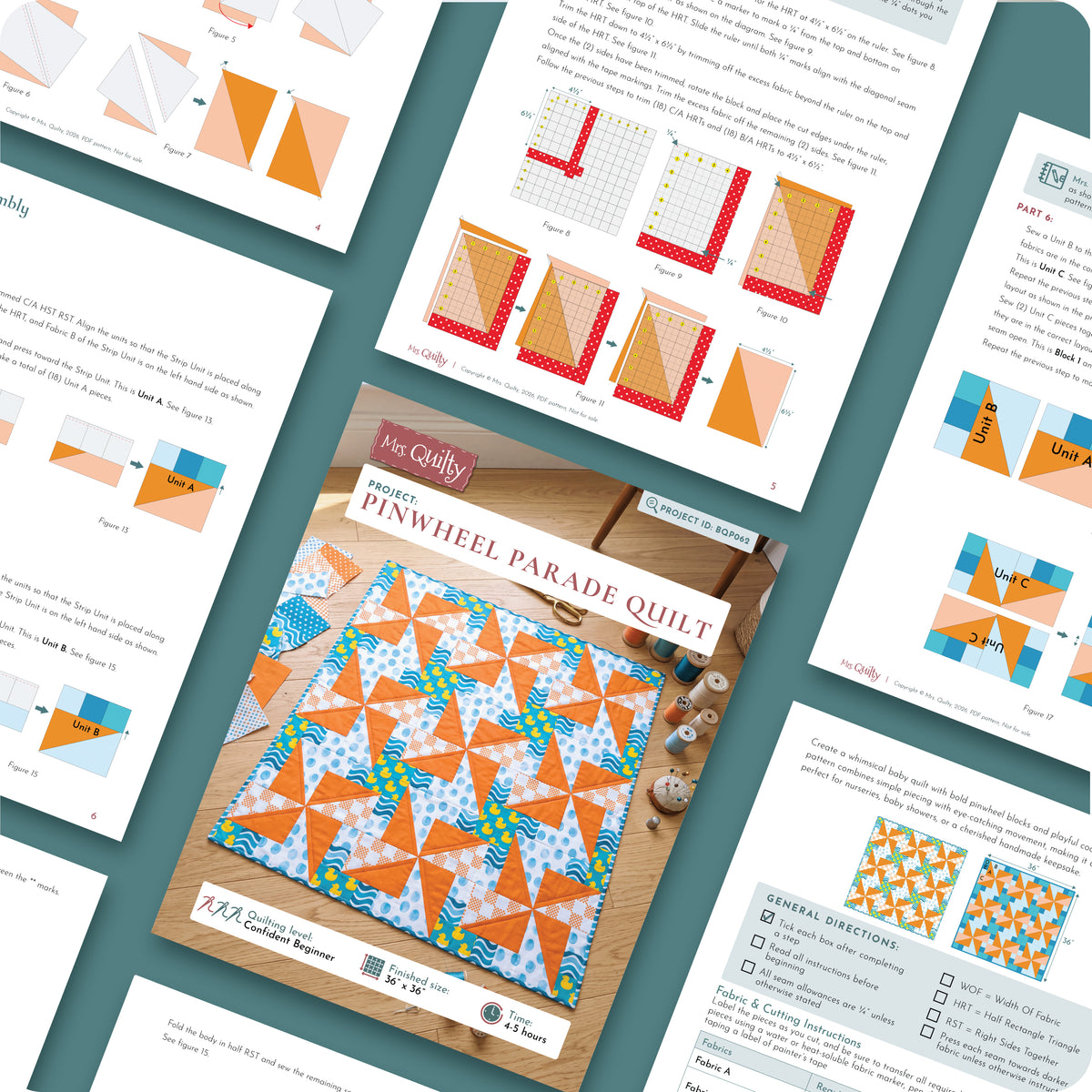 Pinwheel Parade Quilt Digital PDF Pattern
