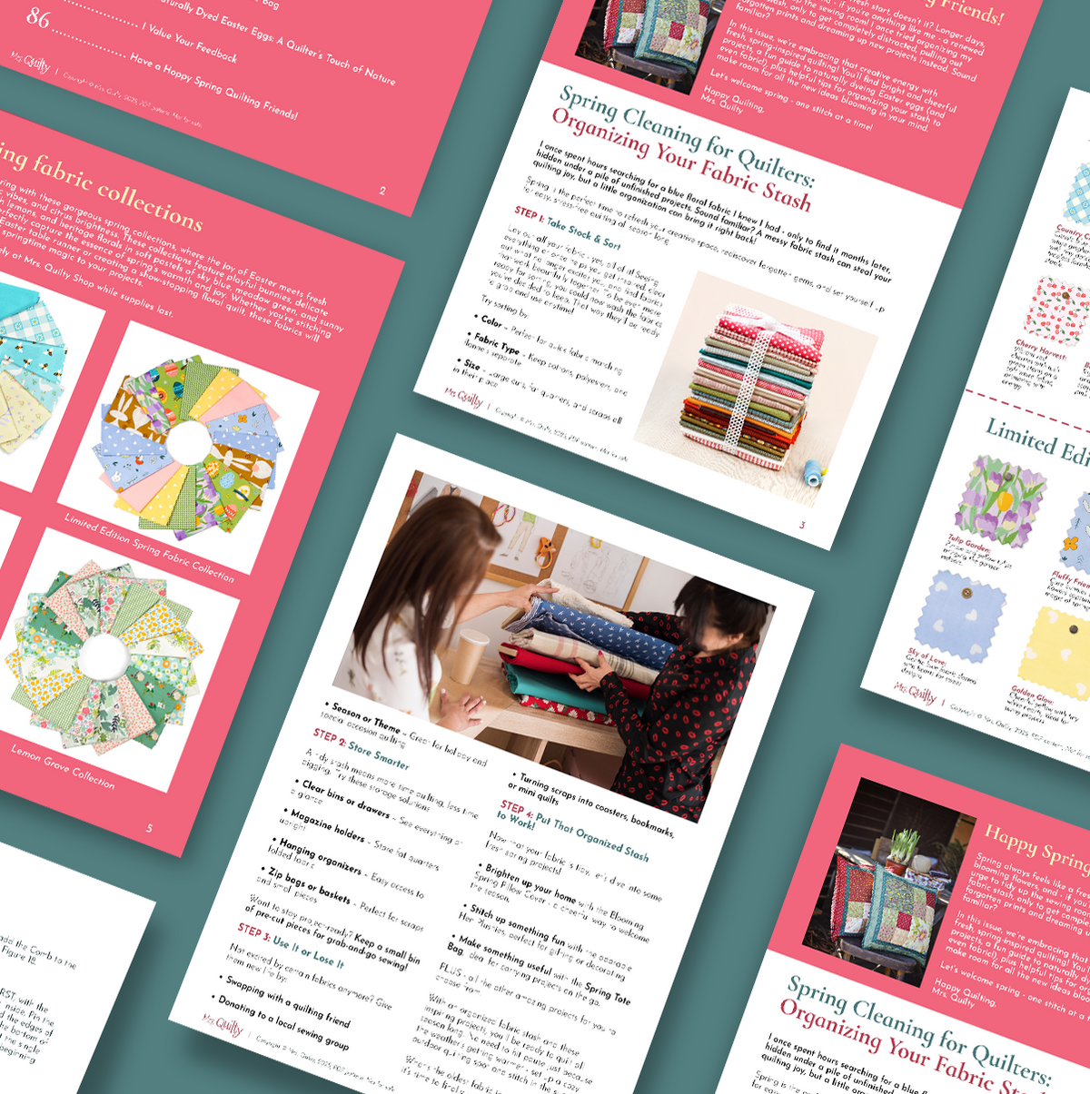 Spring Journal Quilt Spring Magazine: 8 Quilt Patterns in PDF | Mrs. Quilty
