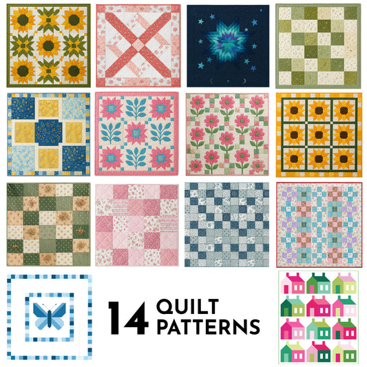 Bundle of 14 Quilt Patterns