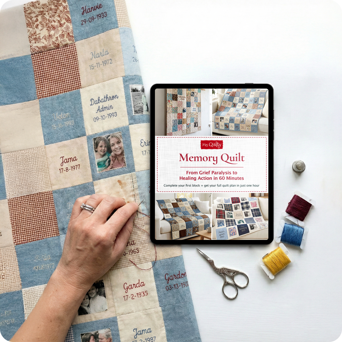 Memorial Patterns Memorial Quilt E-Book | Downloadable PDF Patterns | Mrs. Quilty