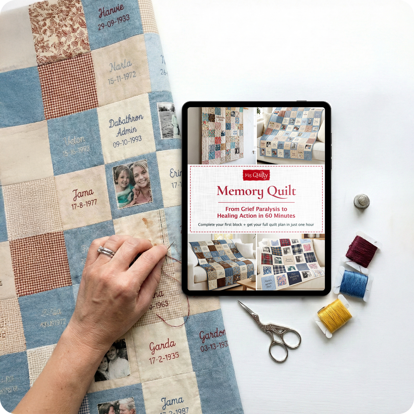 Memorial Quilt Downloadable PDF E-book