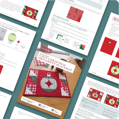 Cozy Christmas Ornament Placemat Digital PDF Pattern