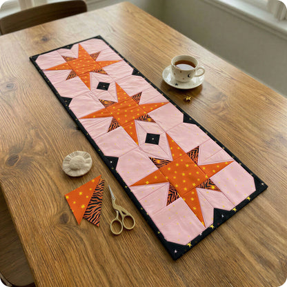 Celestial Spark Table Runner Digital PDF Pattern