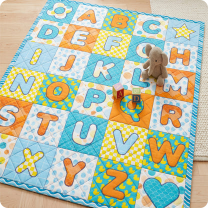 Educational Quilted Baby Alphabet Play Mat Digital PDF Pattern