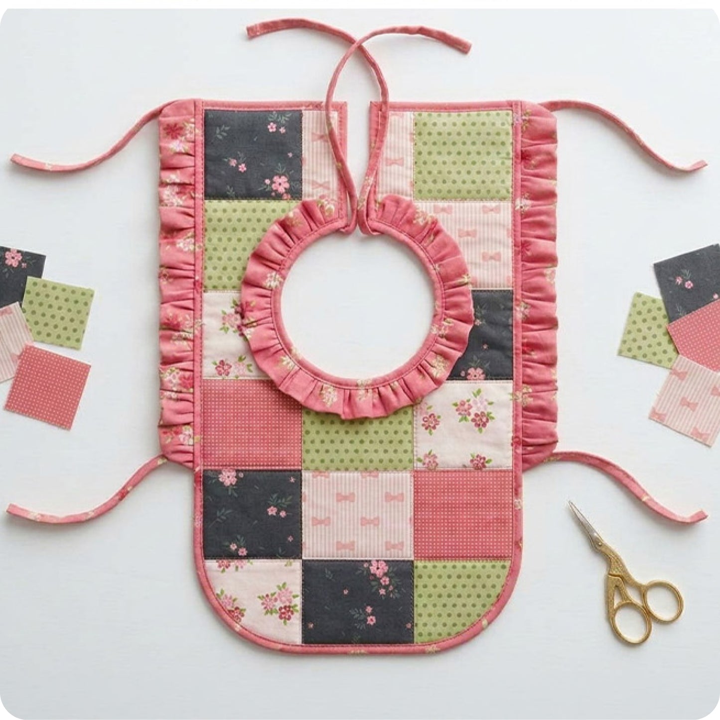 Baby Bib with Optional Ruffle Digital PDF Pattern