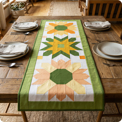 Sunflower Dance Table Runner Digital PDF Pattern