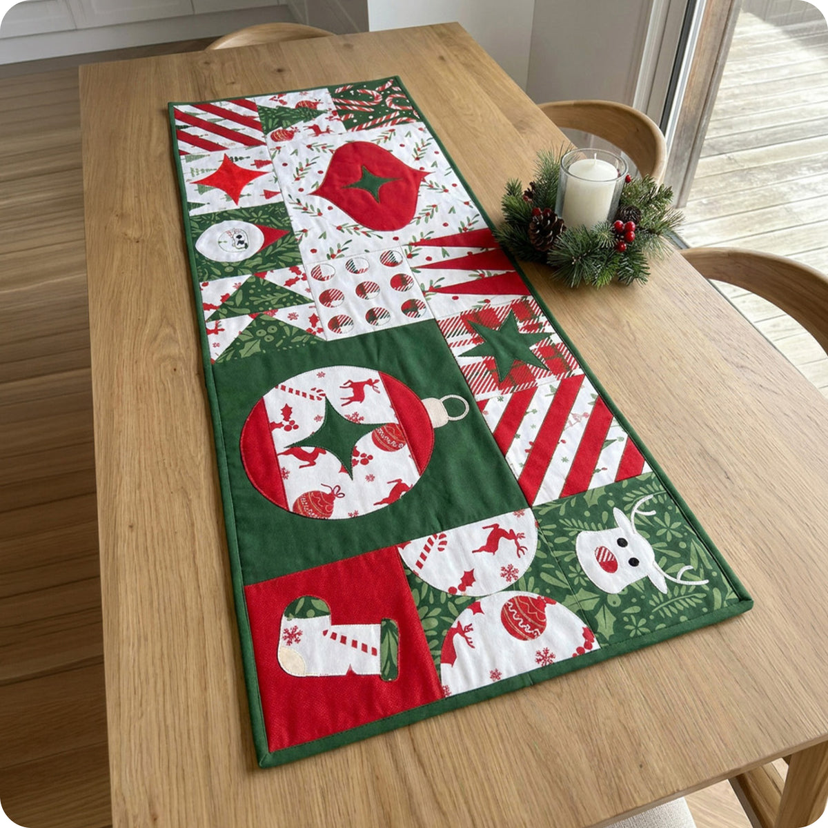 Christmas Keepsake Table Runner Digital PDF Pattern