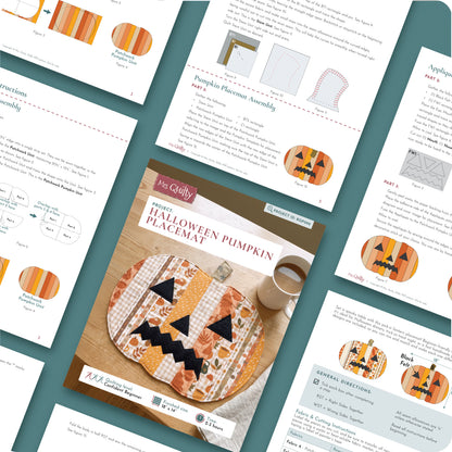 Pumpkin Placemat Digital PDF Pattern