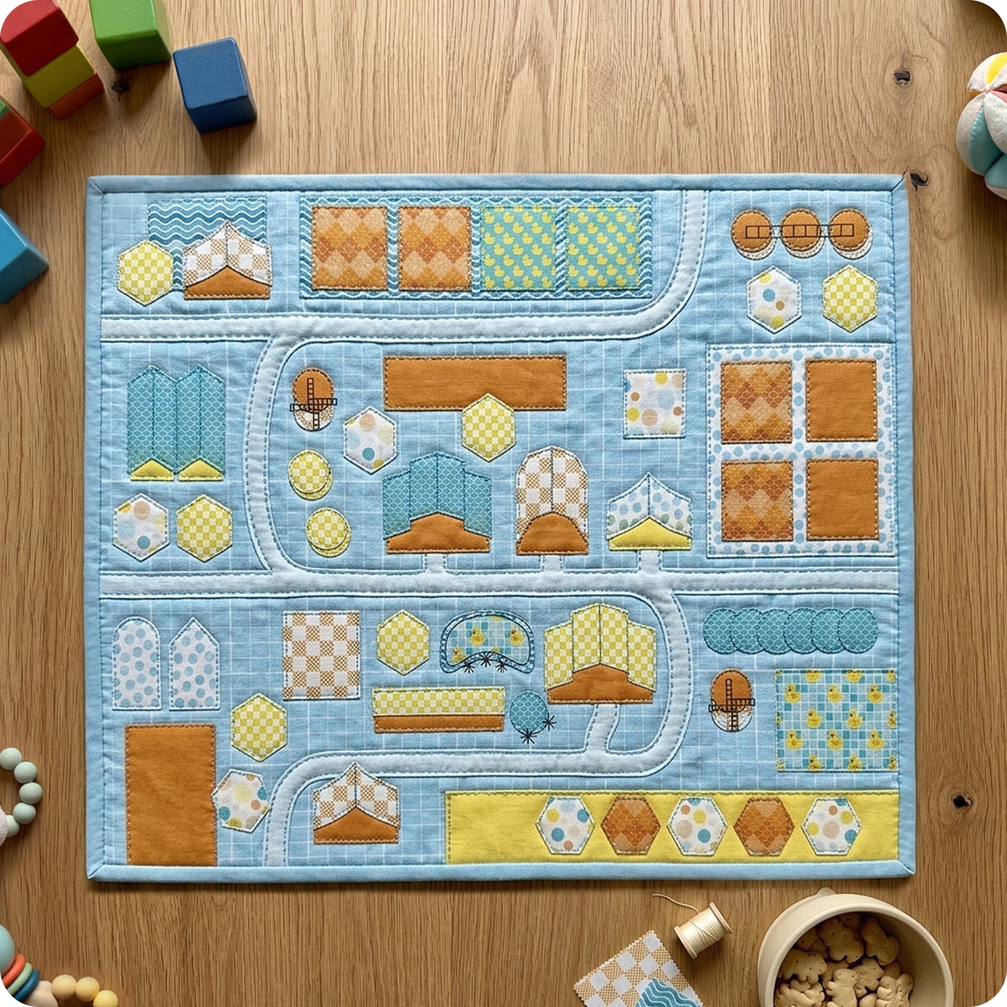 Farm Charm Quilted Baby Play Mat Digital PDF Pattern