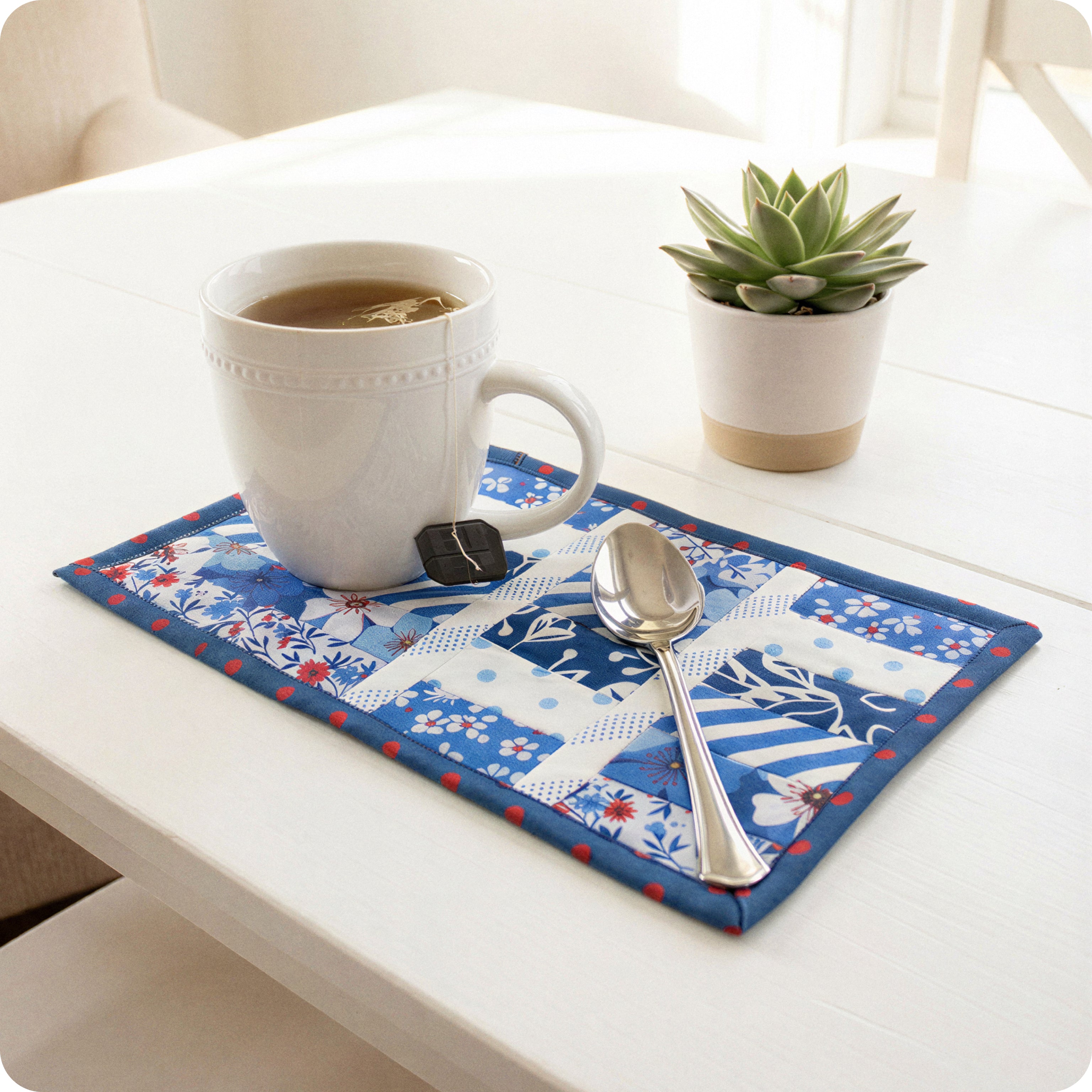 Quilt-As-You-Go Mug Rug PDF Pattern | Mrs. Quilty