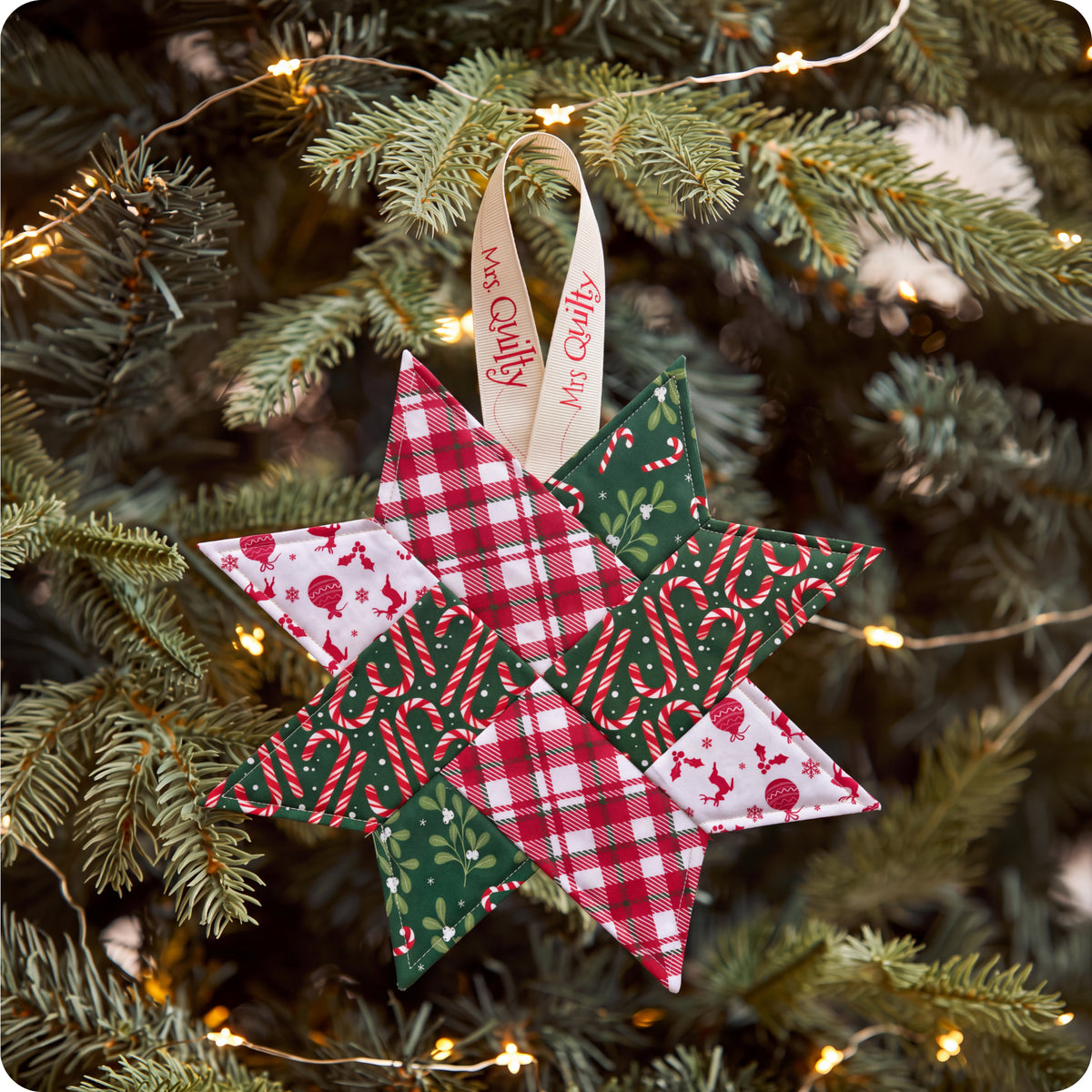 Merry Little Star Ornament Digital PDF Pattern