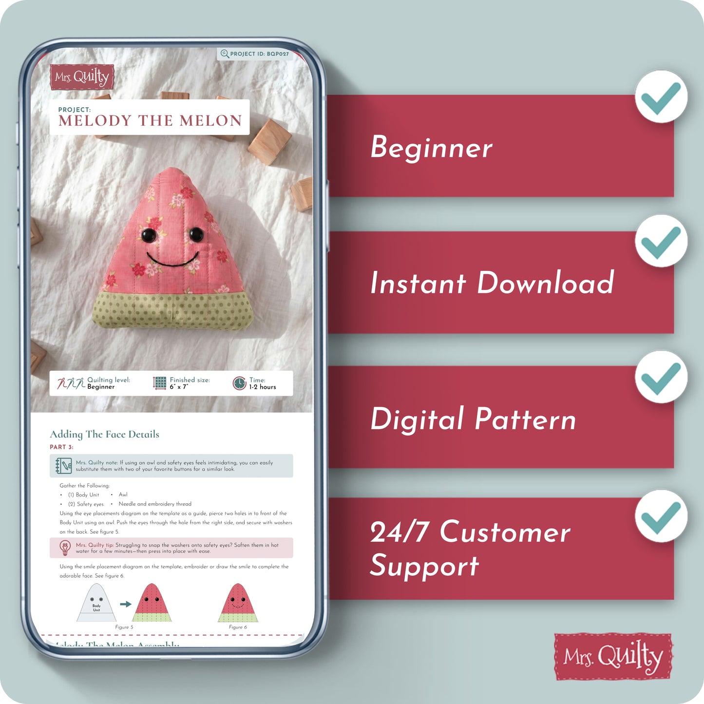 Melody the Melon Digital PDF Pattern