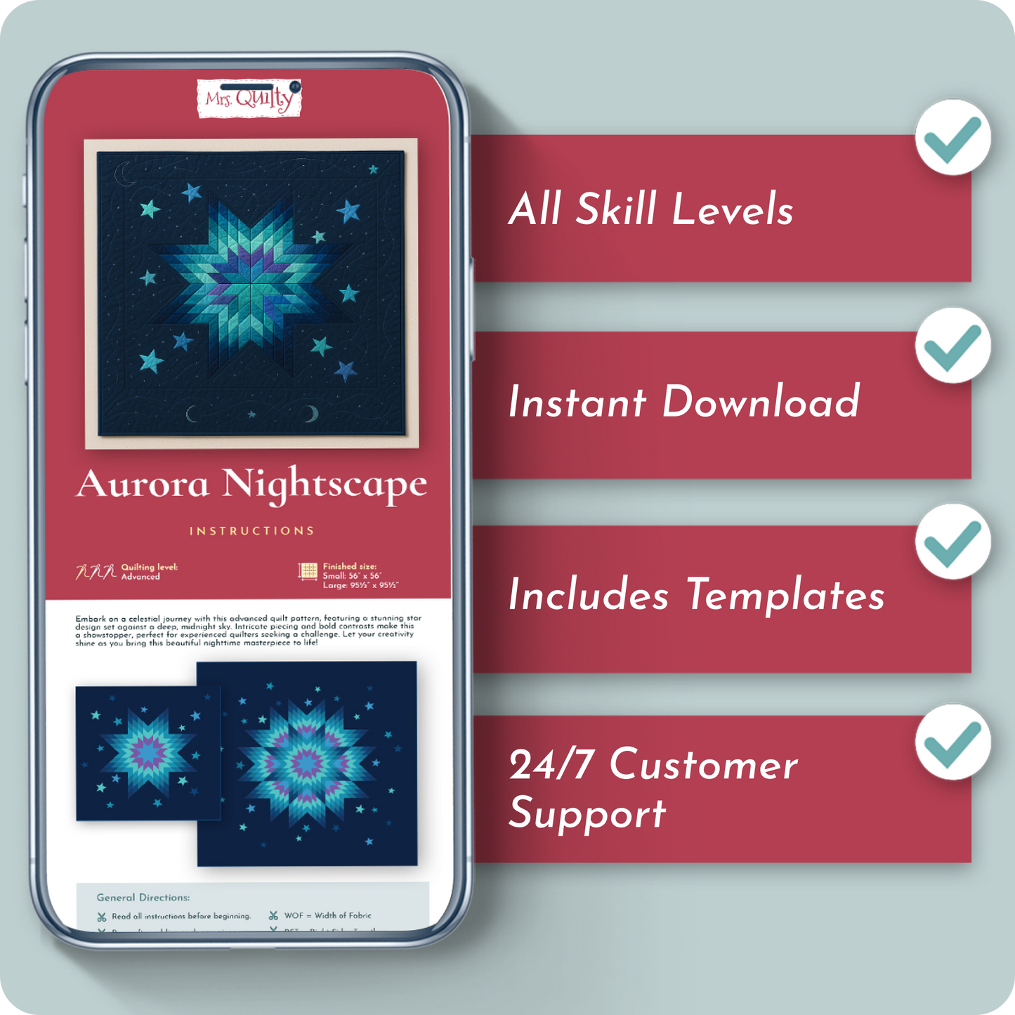 Mrs. Quilty Quilts - Bundle of 21 Digital Patterns
