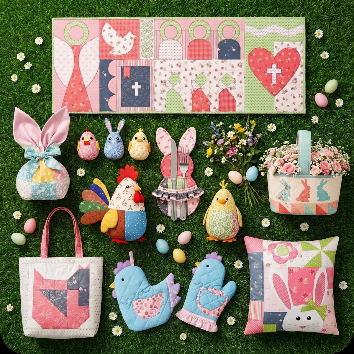 15 Downloadable PDF Easter Quilt Patterns