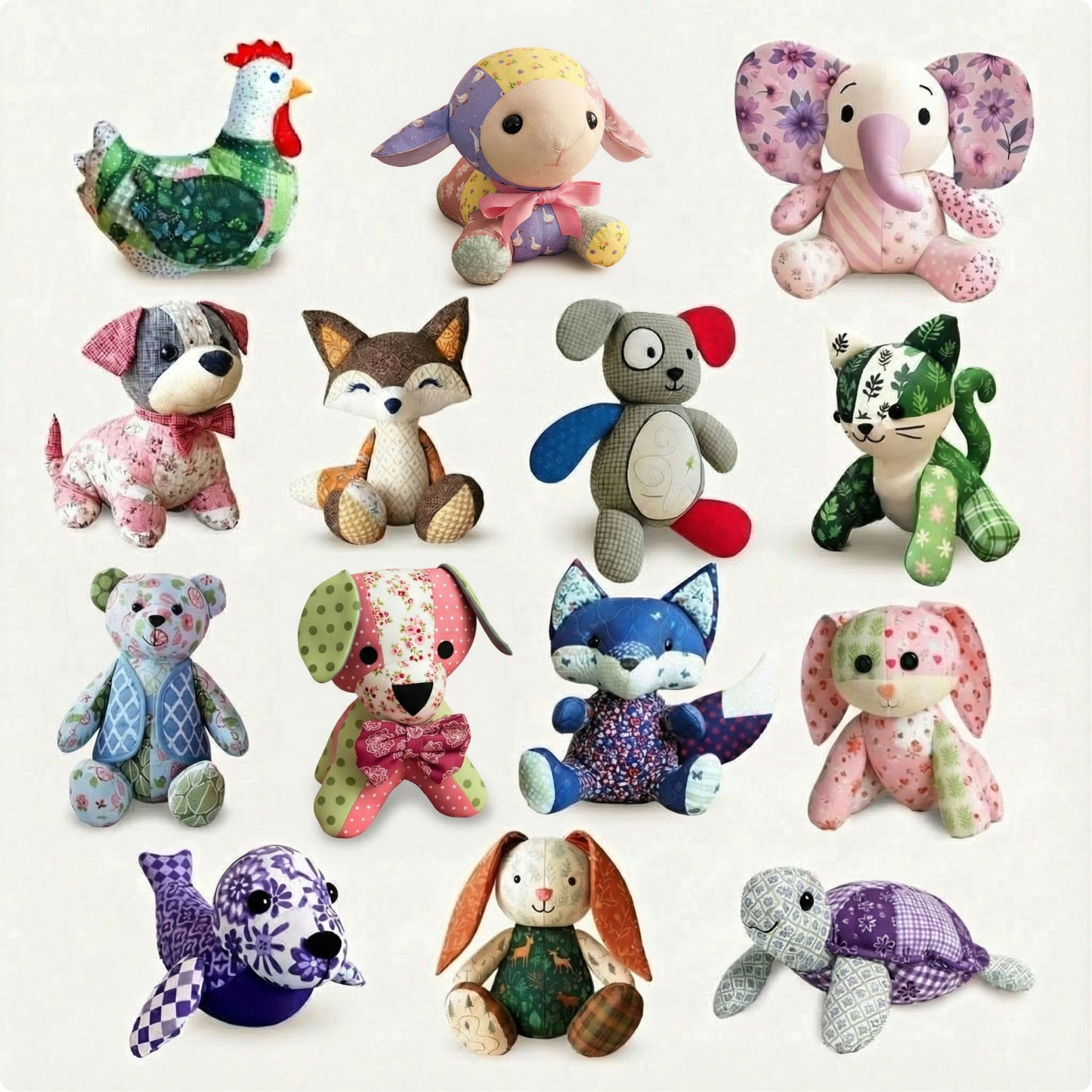 Mrs. Quilty Plushies – Bundle of 14 Quilted Patterns